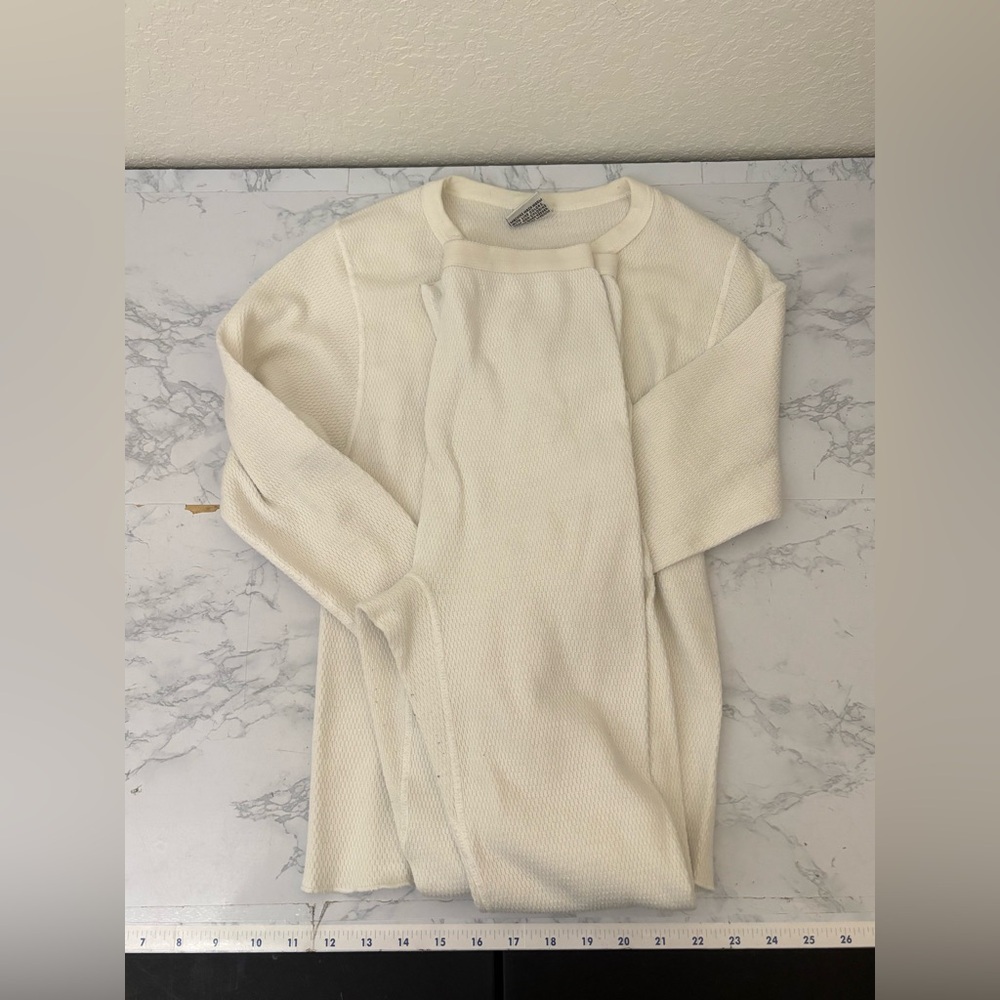 Vintage Mervyns Partners Top And Bottoms Womens Medium Ribbed Set White​